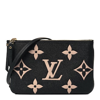 Louis Vuitton Black And Beige Giant Monogram Empreinte Cosmetic Pouch PM  Gold Hardware, 2022 Available For Immediate Sale At Sotheby's