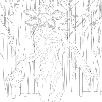 look 8 bodacious pages from netflix s stranger things coloring book