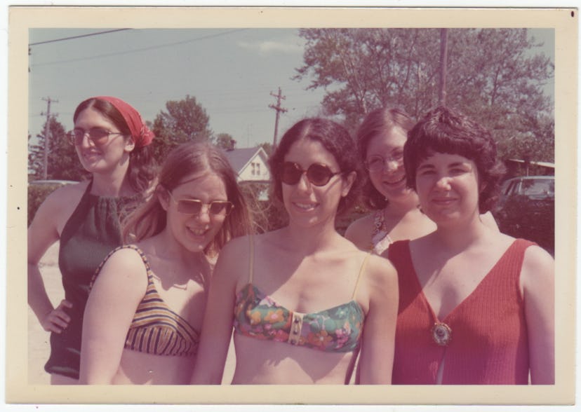 Members of the underground abortion network The Janes in bathing suits
