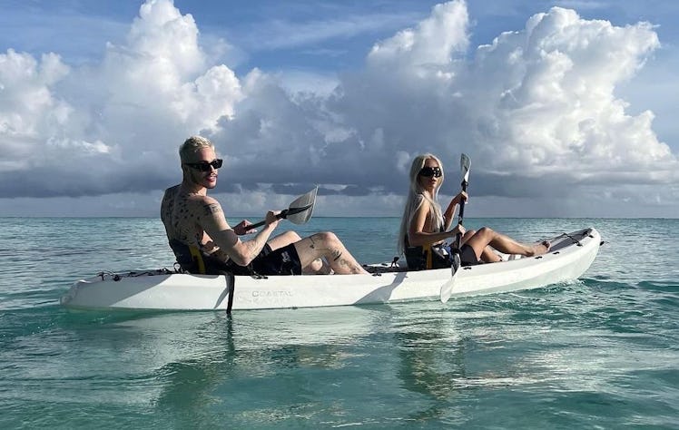 Pete Davidson and Kim Kardashian kayaking