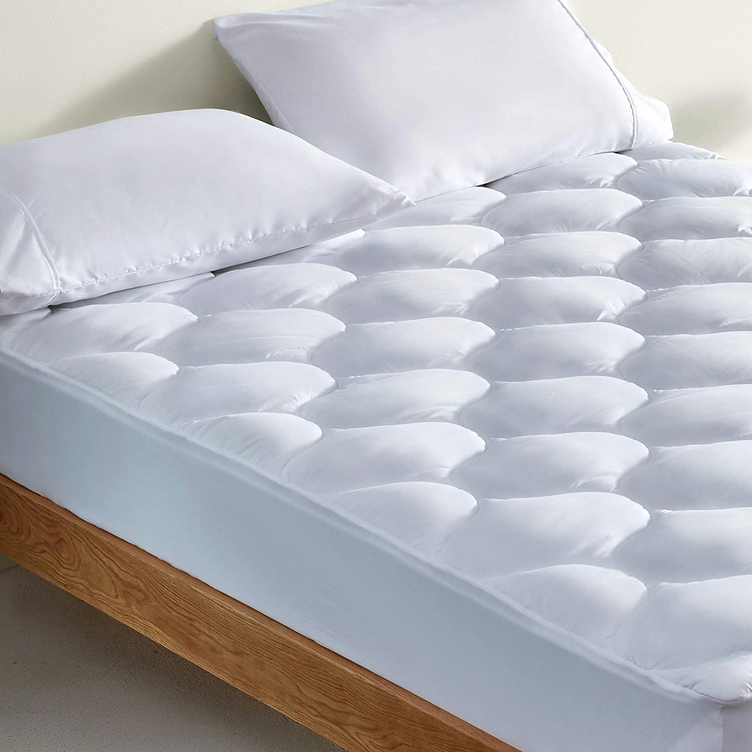 SLEEP ZONE Quilted Fitted Mattress Pad Cover