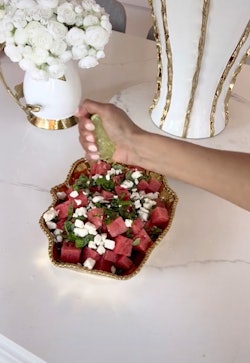 TikTok's latest viral recipe is summer watermelon salad. Here's what it is and how to make it.