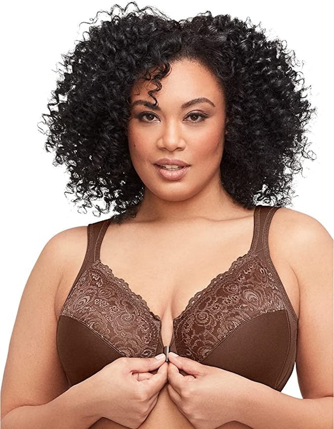 Glamorise Plus Size Lace Underwire Bra