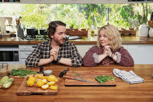 Ben Falcone as Clark Thompson and Melissa McCarthy as Amily Luck in 'God’s Favorite Idiot'