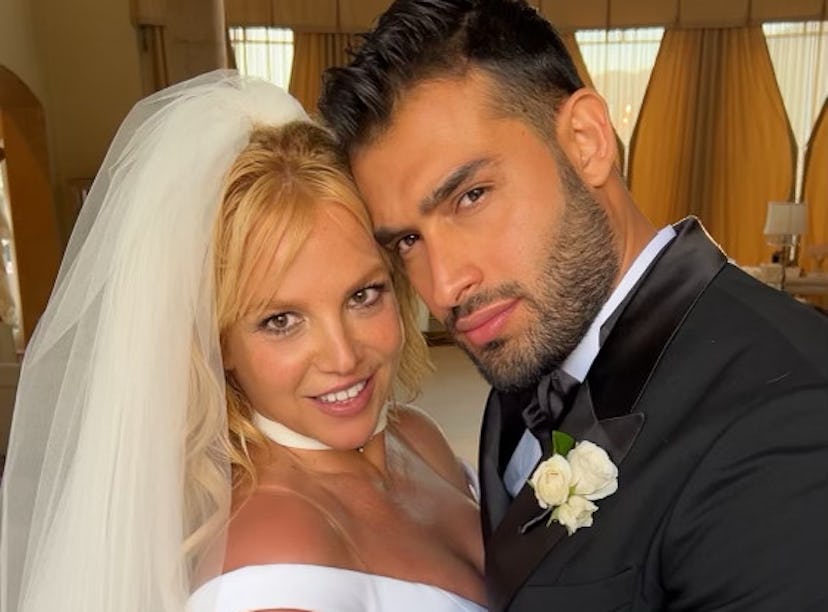 Britney Spears' mother Lynne Spears reacted to her daughter's wedding photos in an Instagram comment