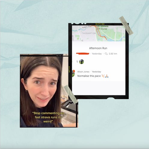 A TikToker comments on a friend's run on Strava. Here's how to use strava as a social media app.