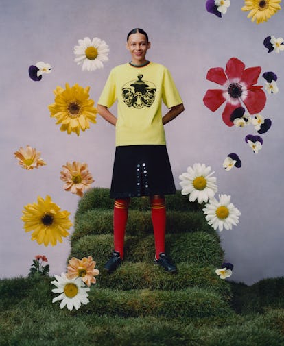 Wales Bonner and Kerry James Marshall launch the limited edition capsule collection skirt and t-shirt