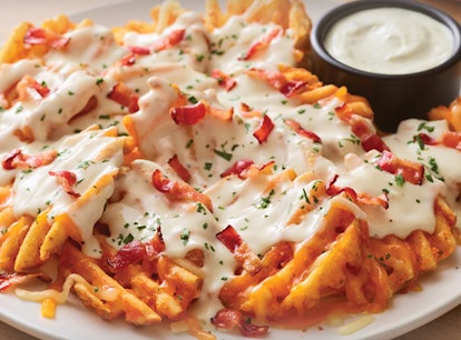 Applebee's Brew Pub Loaded Waffle Fries have me drooling.