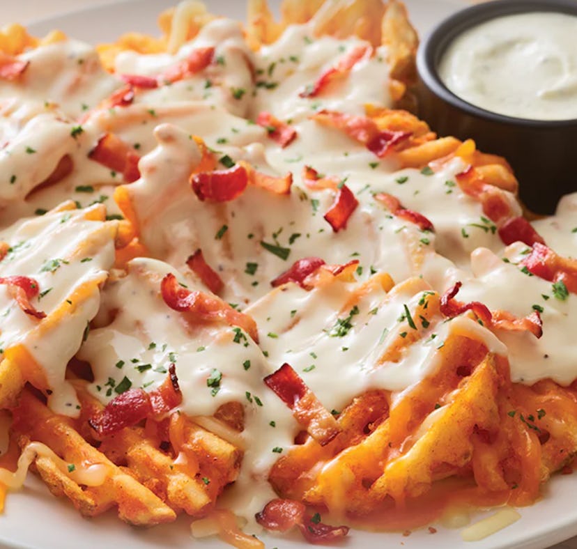 Applebee's Brew Pub Loaded Waffle Fries have me drooling.