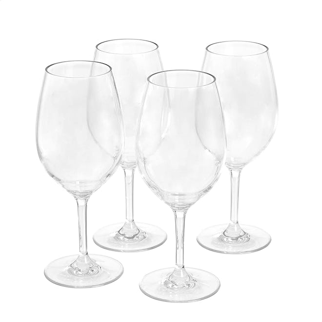 Amazon Basics Tritan Plastic Wine Glasses (Set Of 4)