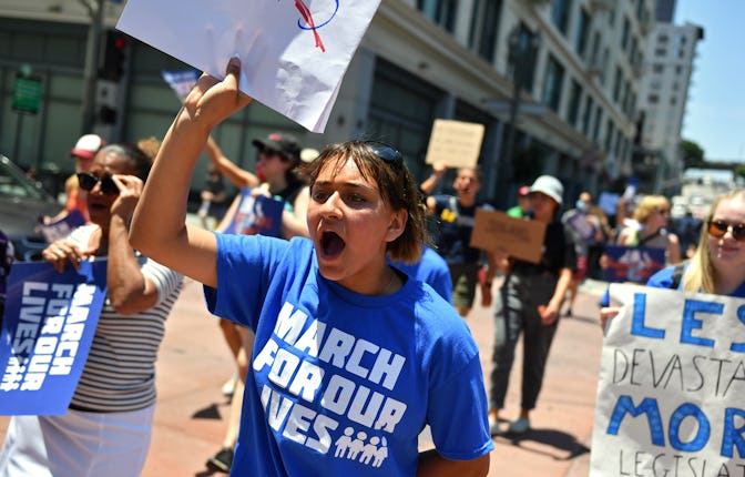 Protesters participate in March For Our Lives II to protest against gun violence on June 11, 2022, i...