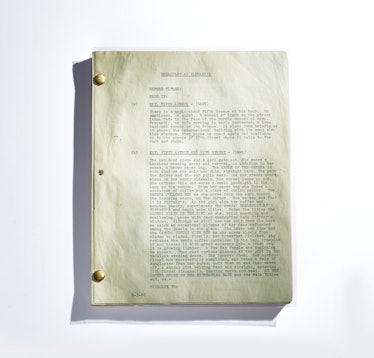 A look at the original script from the Breakfast at Tiffanys movie