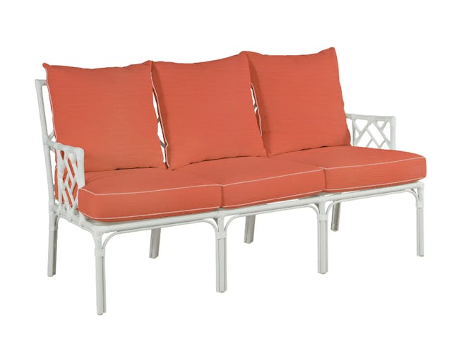Haven Outdoor Sofa, Melon and Blush