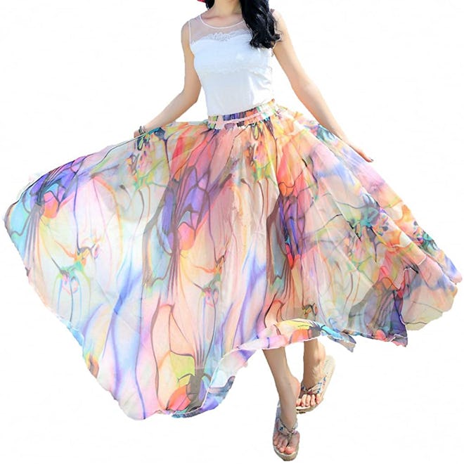 Afibi Chiffon Maxi Skirt