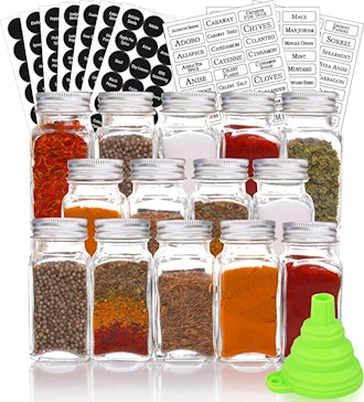 Estilo Glass Spice Jars (Set of 14)
