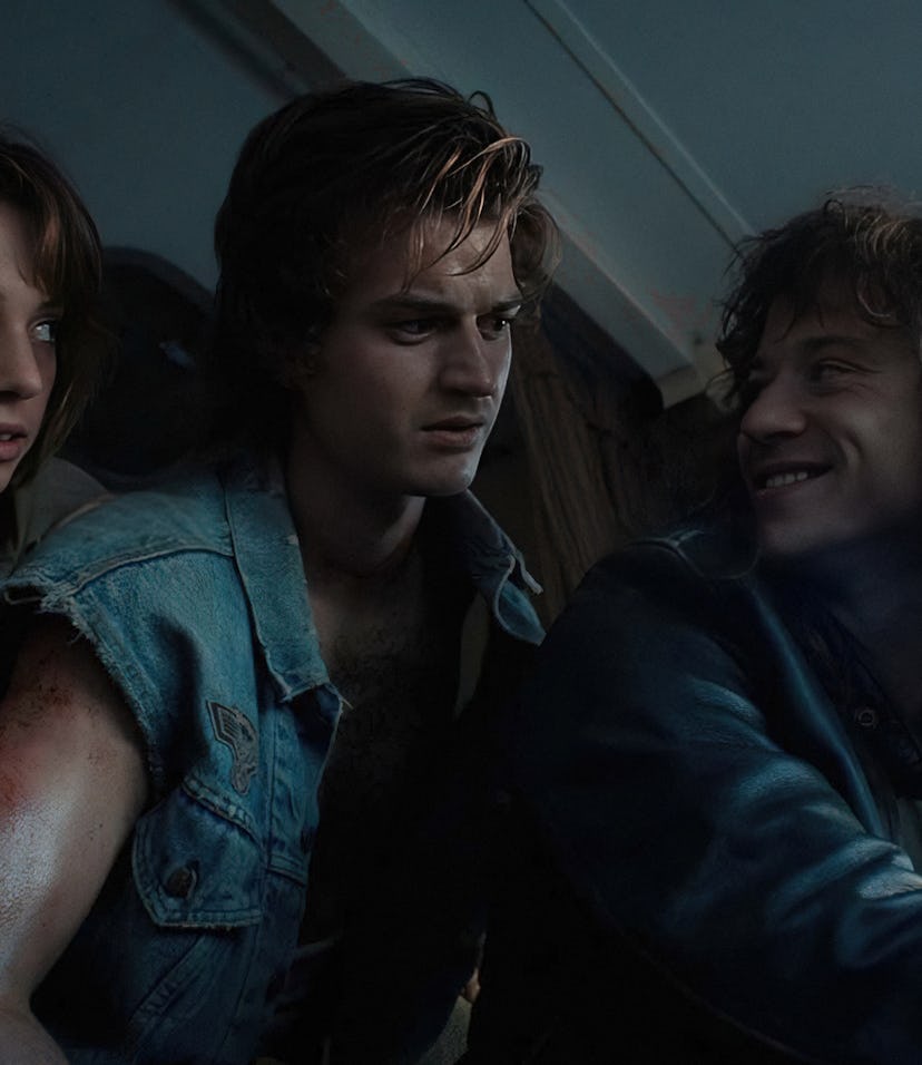Maya Hawke as Robin Buckley, Joe Keery as Steve Harrington, Joseph Quinn as Eddie Munson