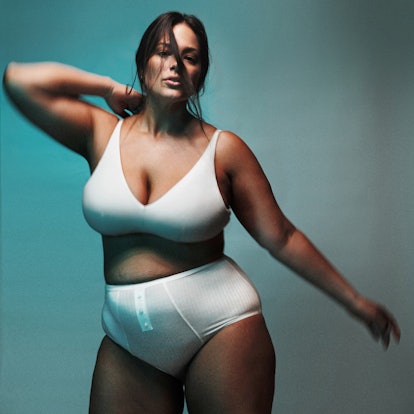 Ashley Graham poses in a piece from her body-inclusive collection with intimates brand Knix.