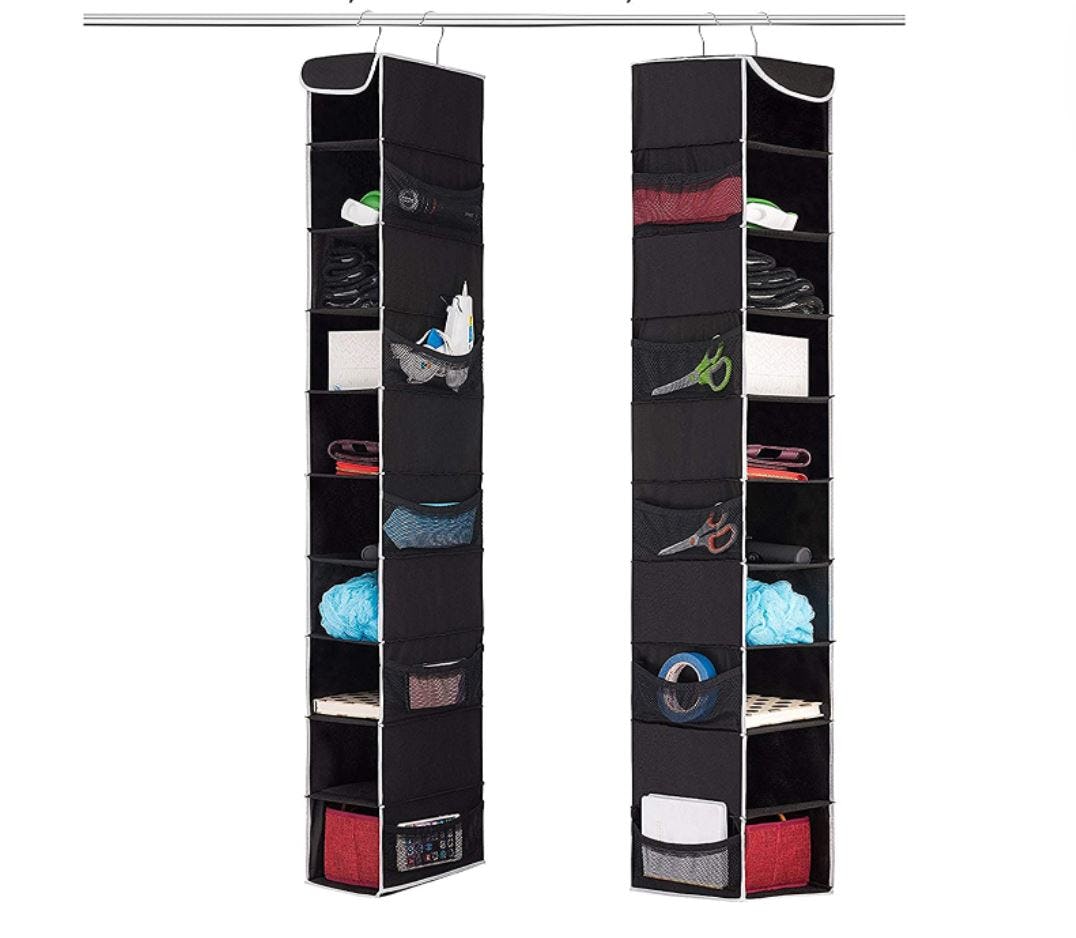 ZOBER 10-Shelf Hanging Shoe Organizer