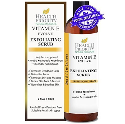 Health Priority Natural Products Vitamin E Exfoliating Facial Scrub