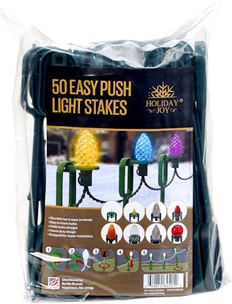 Holiday Joy Easy Push Deluxe Light Lawn Stakes (50-Pack)