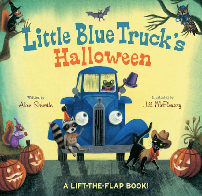 Little Blue Truck’s Halloween is a lift-the-flap Halloween book for kids. 