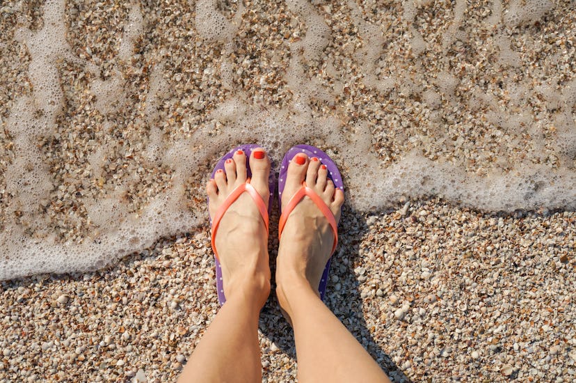 feet in the sand