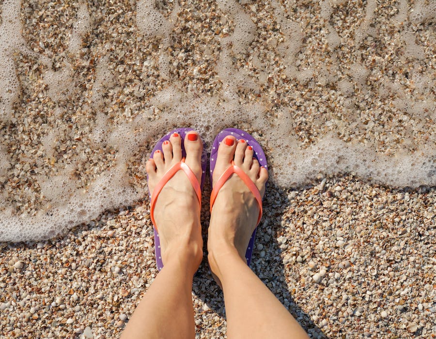 feet in the sand