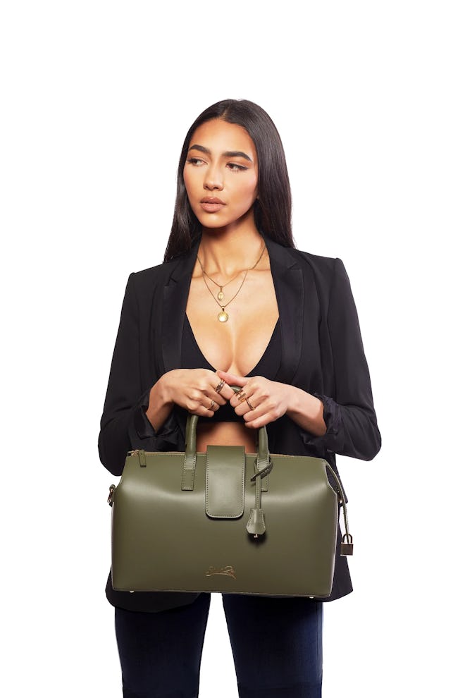 Silver & Riley olive green handbag
