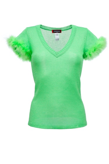 Feather Trimmed Top Cult Mia