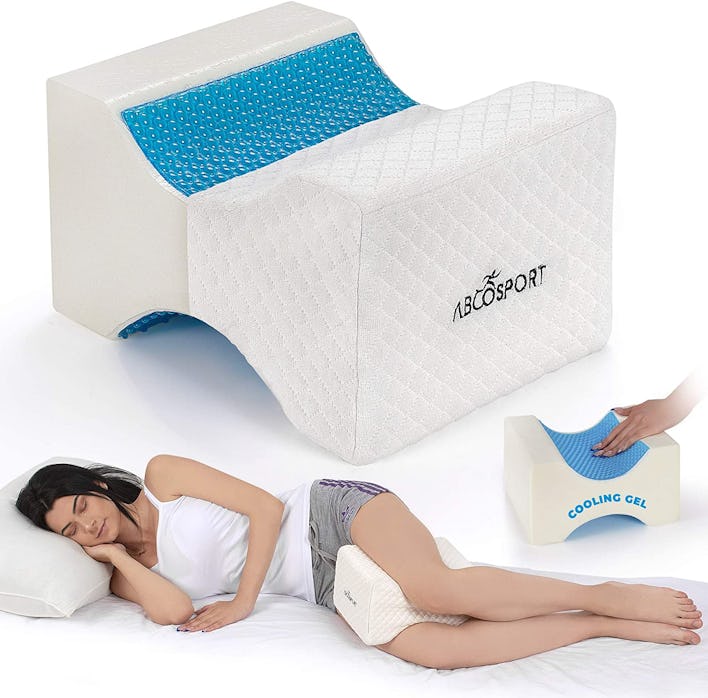 Abco Tech Memory Foam Knee Pillow with Cooling Gel