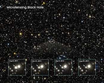 Hubble Telescope Detects Trick Of Weighing Down A Lone Black Hole