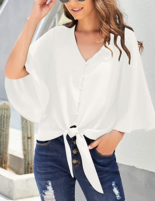 luvamia Tie-Knot Blouse