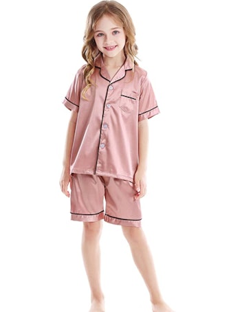 Satin Pajamas Little Kid Sleepwear Set