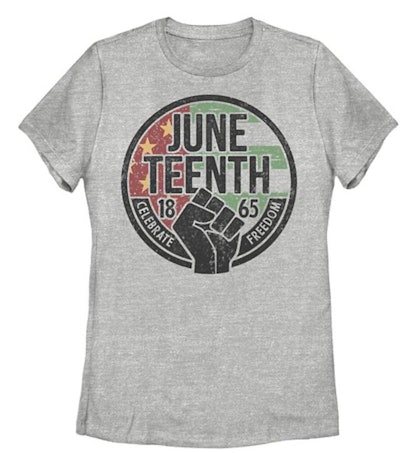 Juniors' "Juneteenth 1865 Celebrate Freedom" Circle Graphic Tee
