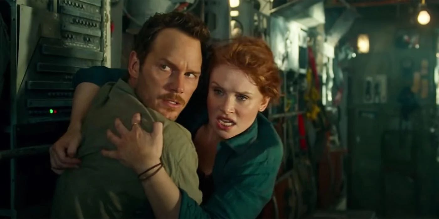 Chris Pratt and Bryce Dallas Howard in &lsquo;Jurassic World Dominion&rsquo;