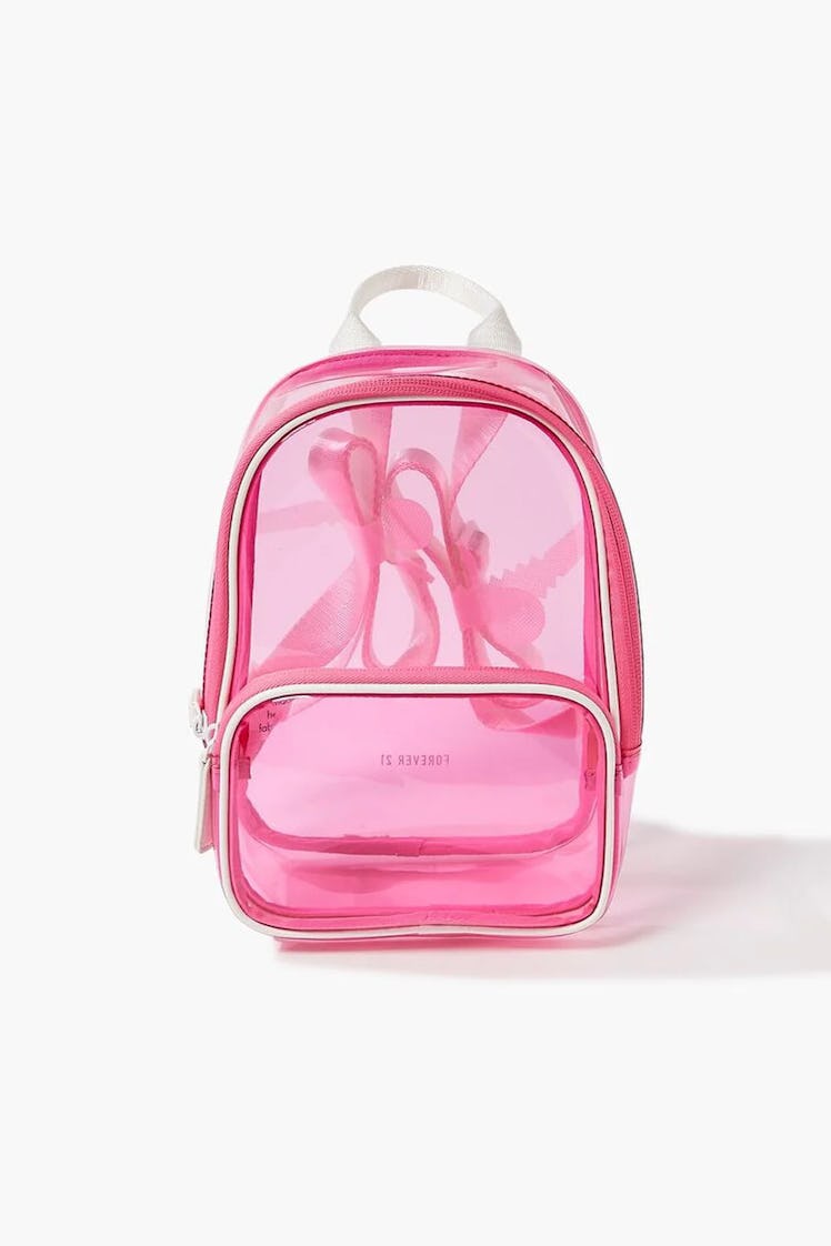 Y2k fashion inspired transparent mini backpack