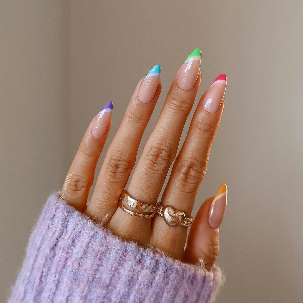 2025 Rainbow Gradient Nail Art Ideas