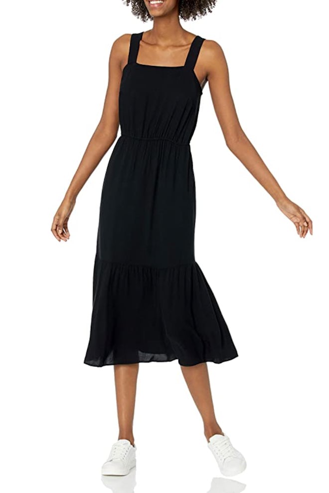 Amazon Essentials Fluid Twill Tiered Midi Dress