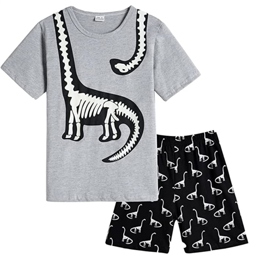 Glow in Dark Cotton Dinosaur Sleepwear