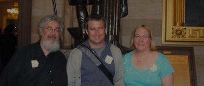A photo of Seth Rich and his parents in 'Web of Make Believe.'