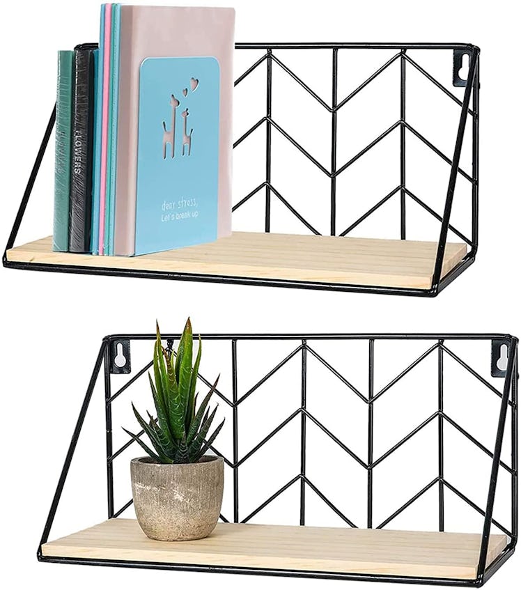 TIMEYARD Floating Shelves Wall Mounted (Set of 2) 