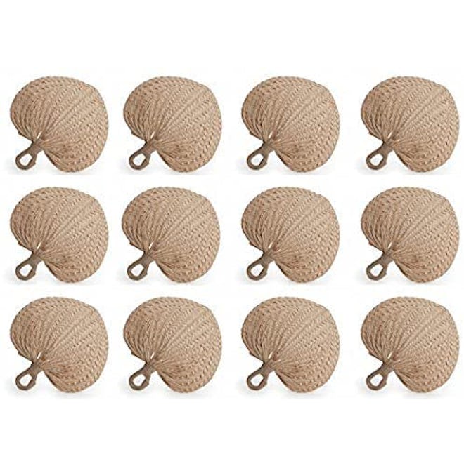 This Koyal Wholesale set offers some of the best raffia hand fans for weddings.