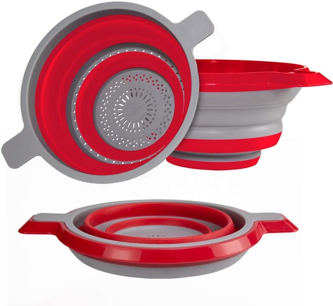 Kitchen Maestro Collapsible Colander Set (2 Pieces)  