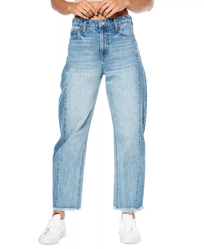Medium Wash Barrel Fit Jeans