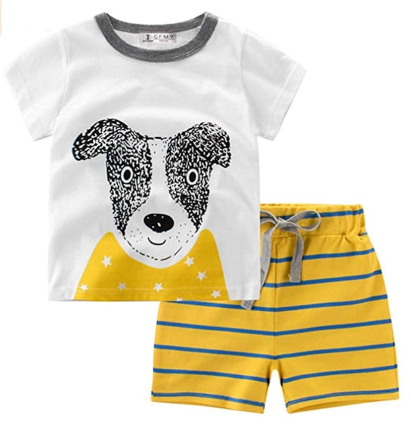 Puppy Print 100% Cotton Summer PJs