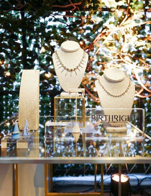 A display of Birthright Foundry by Constance Polamalu jewelry