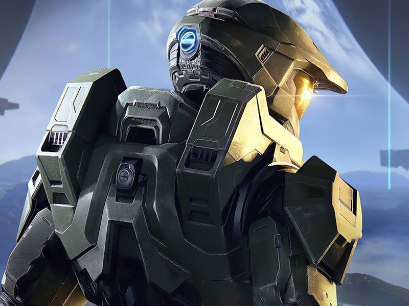 Halo Infinite character wearing a combat suit