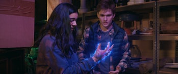 Kamala Khan (Iman Vellani) tests out her superpowers with Bruno (Matt Lintz) in Ms. Marvel Episode 2