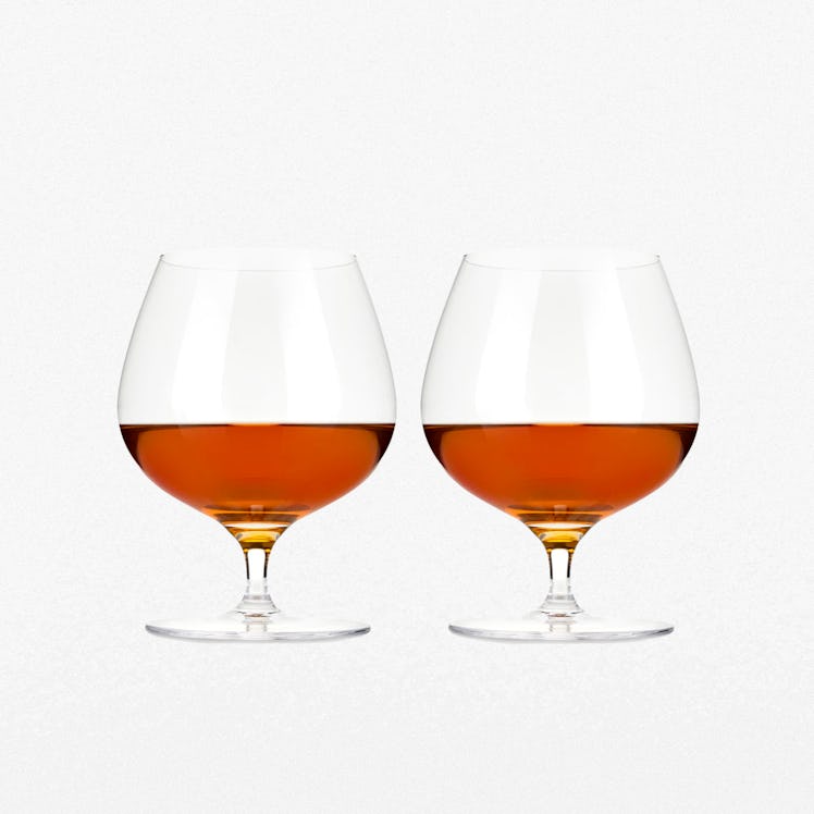 Crystal Wingback Brandy Glasses (Set of Two)