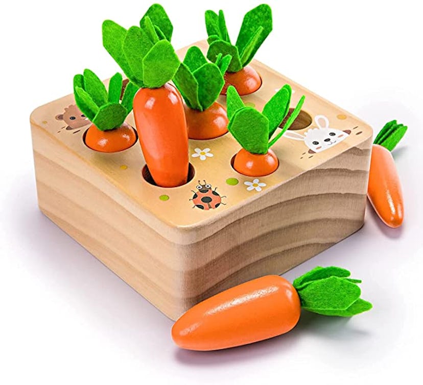 Ancaixin Sorting & Counting Carrots Harvest Wooden Game